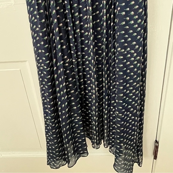 girl. By Band of Outsiders Ditsy Tulip Print 100% Silk Dress Size 0 Boho Summer - Picture 10 of 14